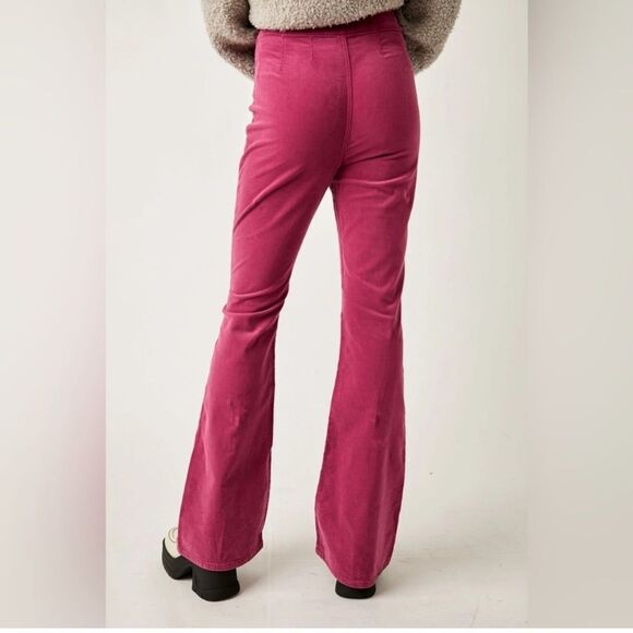 Free People Pink Flare Pants - Picture 3 of 11